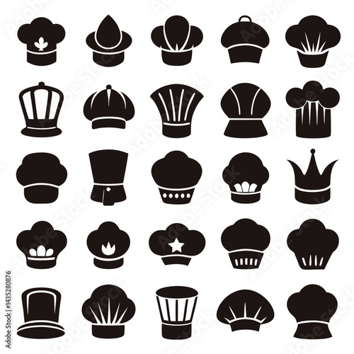  Various Silhouette Chef Hat Designs