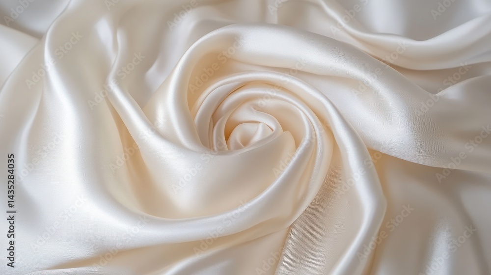 Obraz premium Smooth elegant white silk or satin luxury cloth texture as wedding background. Luxurious Christmas background or New Year background design