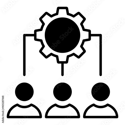 Organization Black Icon Vector Illustration