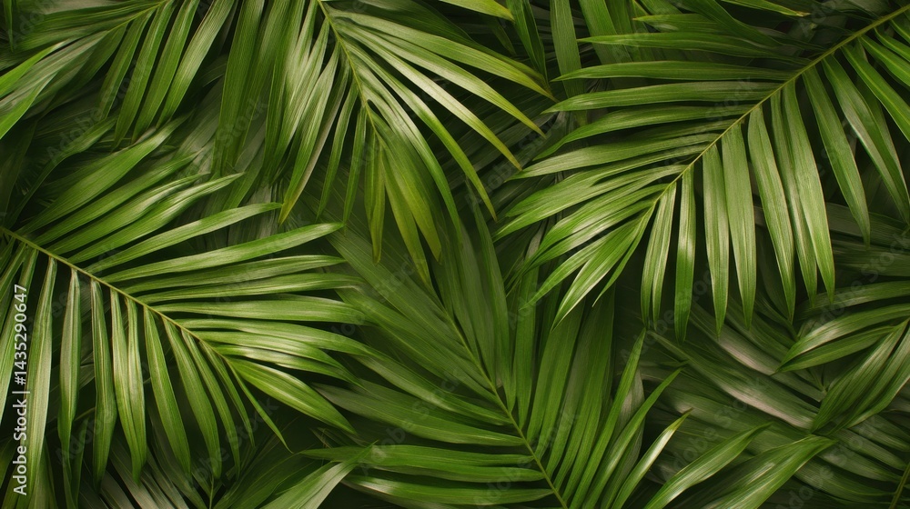Naklejka premium palm leaves background