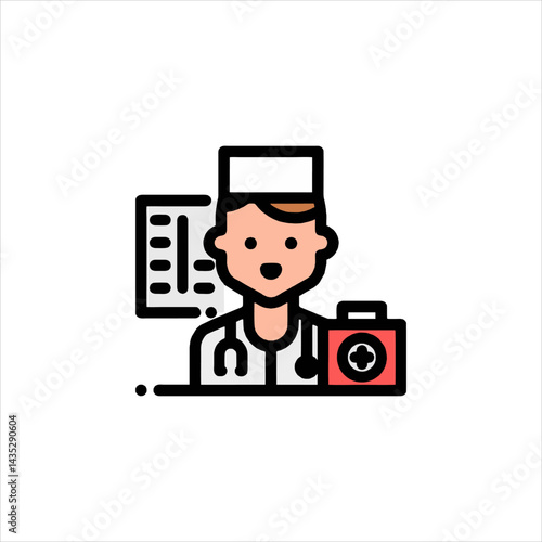set of funny cartoon mechanic