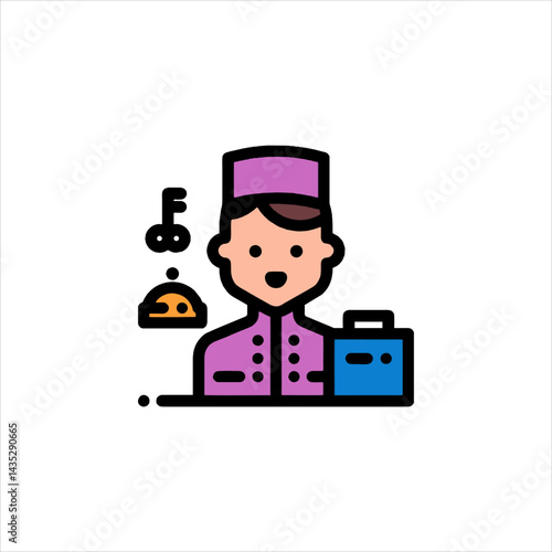 set of funny cartoon mechanic