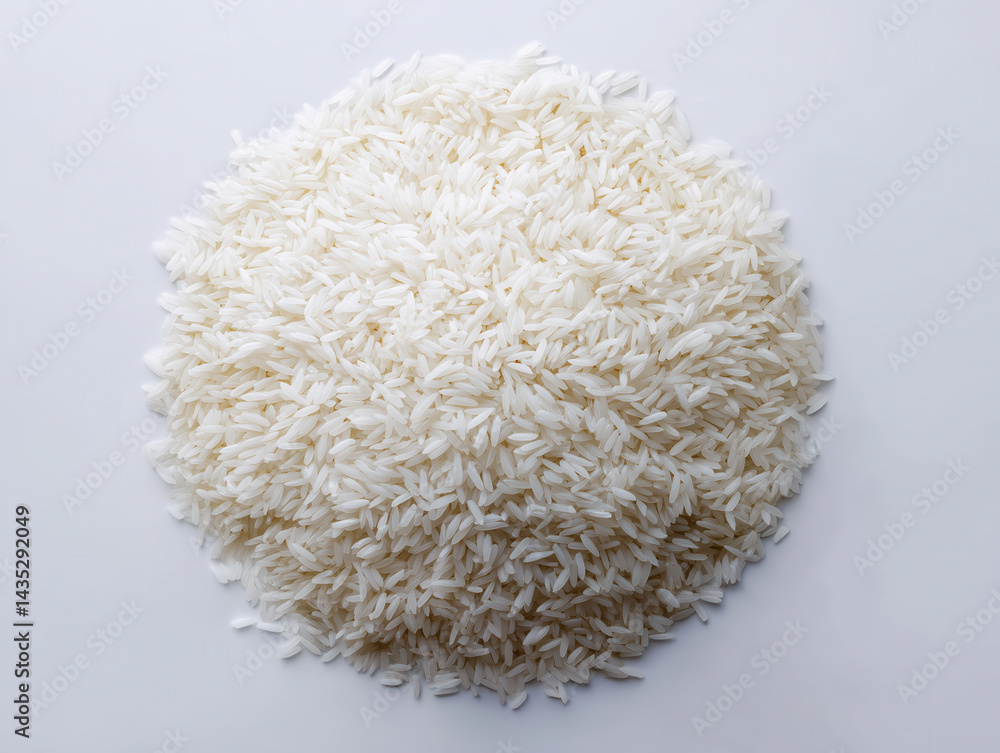 Pile of white long grain rice on seamless background Pile of white long grain rice on seamless background