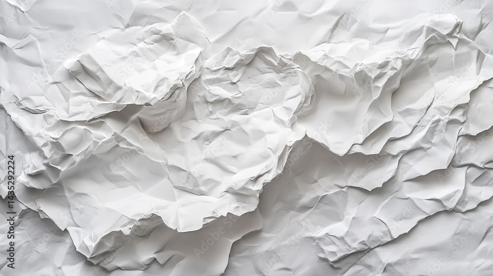 Fototapeta premium crumpled white paper texture background