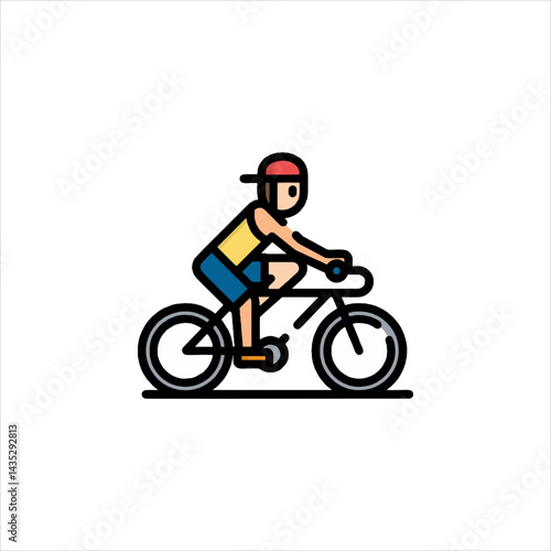 man riding a bike
