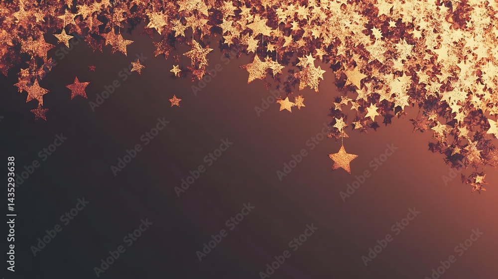 Golden Stars Fall Background. Golden Stars Fall Background.