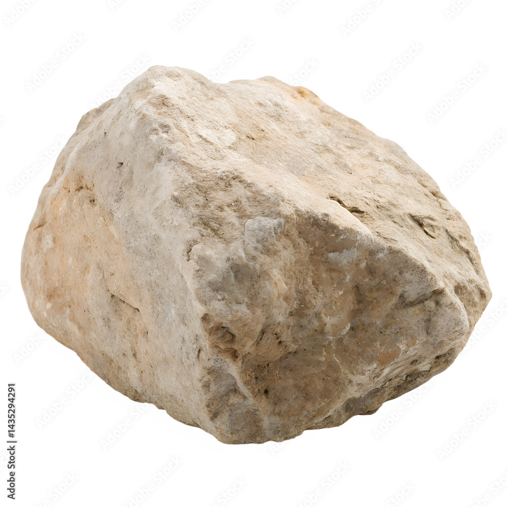 Obraz premium Large Rock Stone On White Background