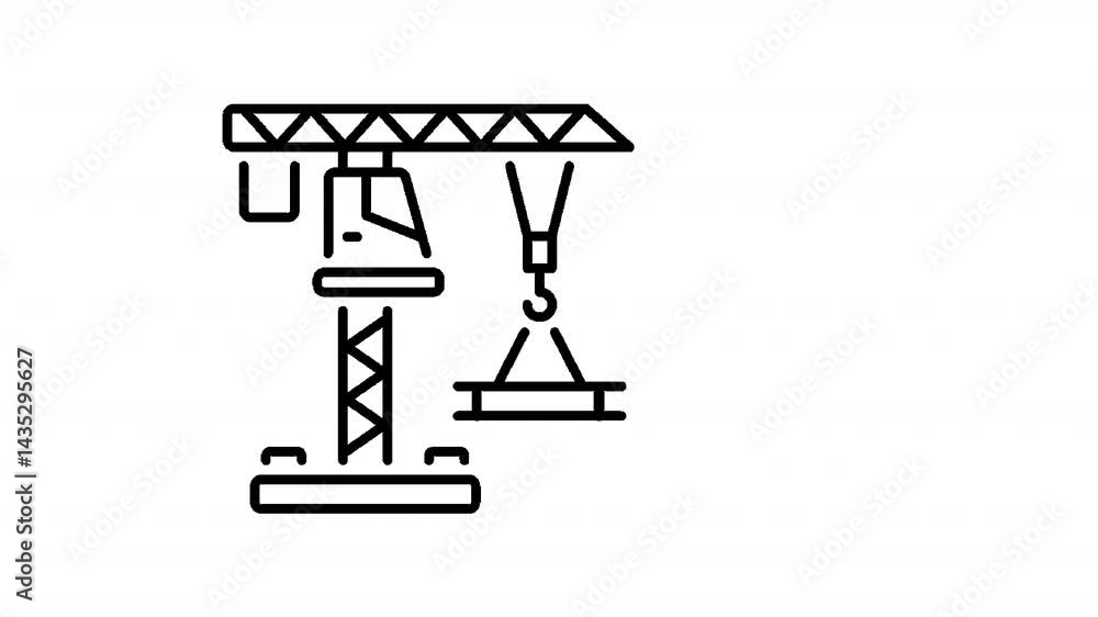 Crane Animation Icon Crane Animation Icon