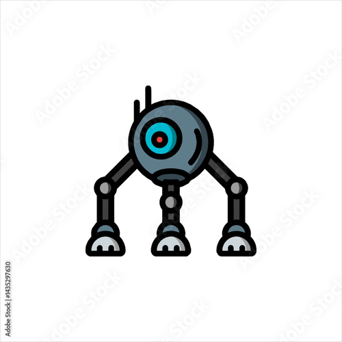android with a gun