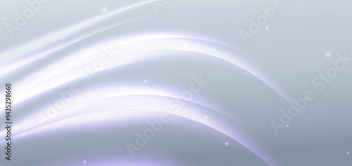 Abstract grey background with glowing curve ray elegant.