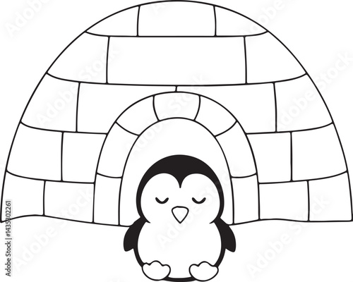 vector illustration of a penguin 