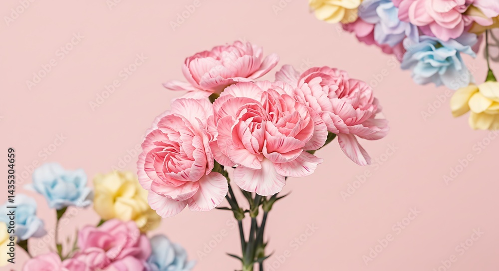 Fototapeta premium Pastel Dreams in Bloom AI Generated