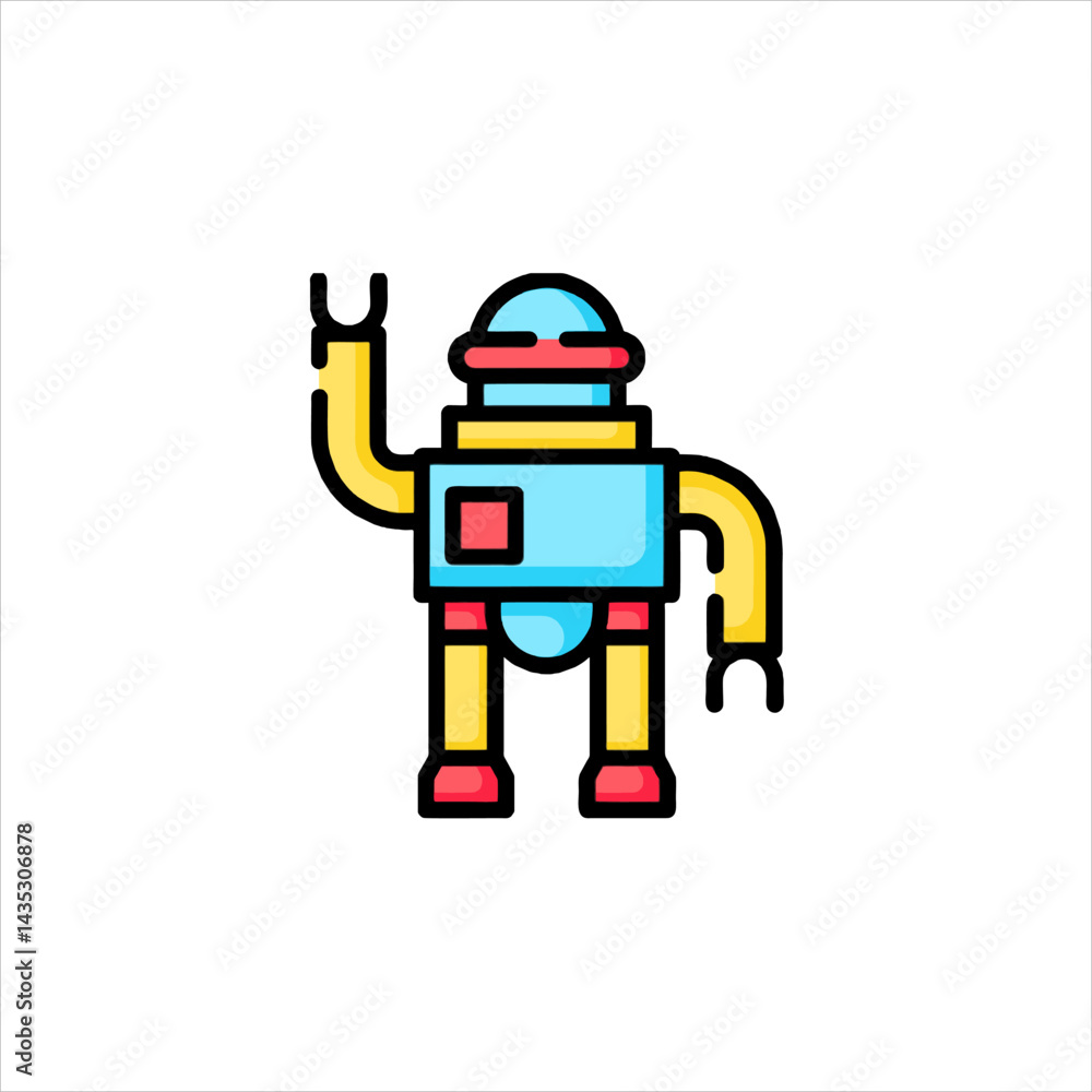 Fototapeta premium funny cartoon robot