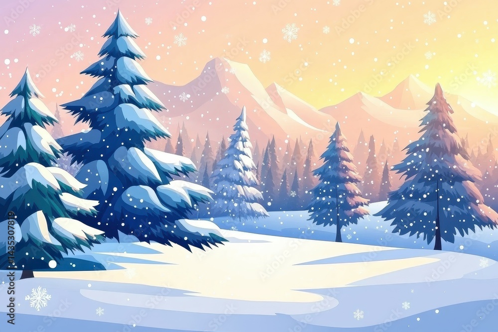 high definition visual of beautiful winter landscape with trees high definition visual of beautiful winter landscape with trees