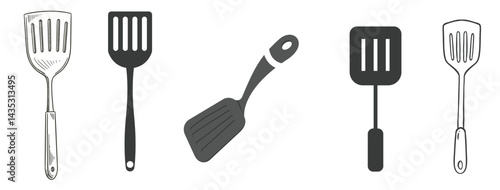 Kitchen Icons Vector Pack for Effortless Design – Include Utensils, Appliances, and Dining Items for Modern Graphics & Branding Needs.