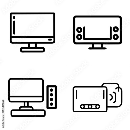 electronics icon set
