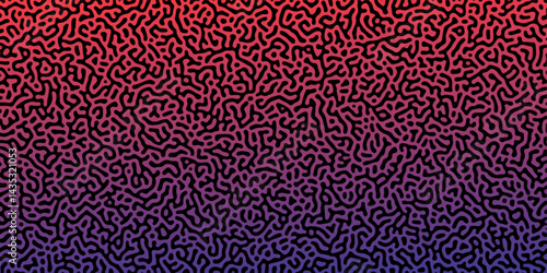 Abstract Reaction-diffusion Turing pattern natural texture colorful gradient color scheme. Linear design with biological algorithm psychedelic background. Reaction-diffusion or truing patter