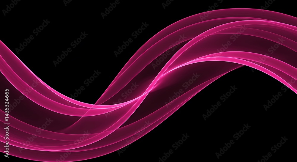 Crimson Flow: Abstract Digital Wave AI Generated