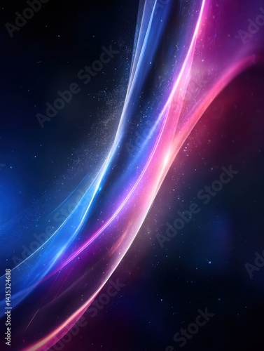 Wallpaper Mural Abstract cosmic energy flow with vibrant colors and sparkling particles creating a dynamic and ethereal atmosphere perfect for modern technology and futuristic concepts Torontodigital.ca