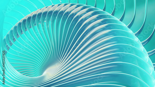 Abstract blue striped background, wavy stripes pattern, interesting spiral ar...