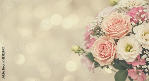 Pastel Bloom: Delicate Floral Photography AI Generated