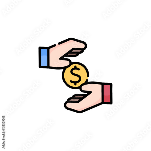 hand with euro sign