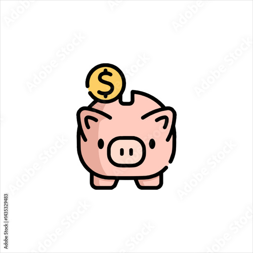 piggy bank with coins