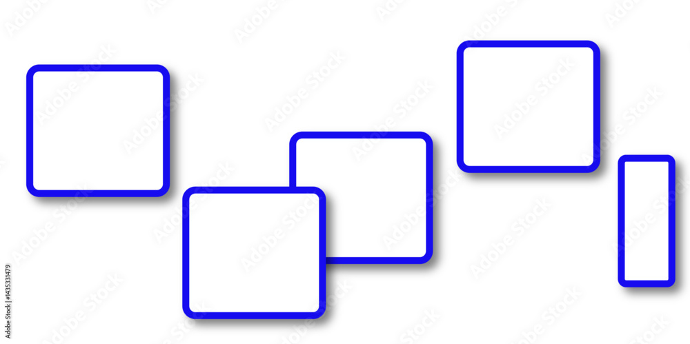 Set of vector origami banners with shadow. Square shape of paper banner. Square 4 sided geometric shape line art vector icon for apps and websites. Round Squares. Set of vector origami banners with shadow. Square shape of paper banner. Square 4 sided geometric shape line art vector icon for apps and websites. Round Squares.
