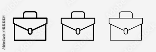 Business beg icon vector illustration bold, light, thin stroke.