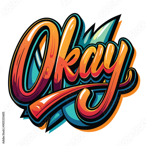 Vibrant, stylized word art