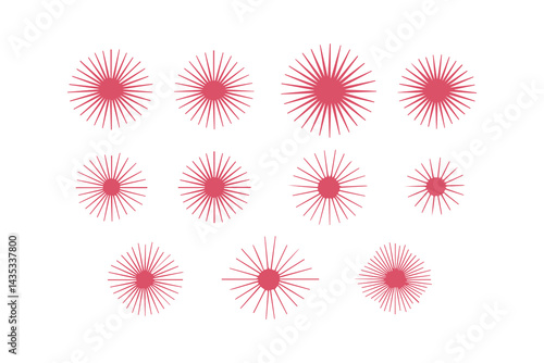 Radiant starburst patterns in varying sizes and intensities add vibrant energy