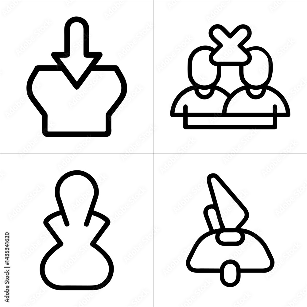 Obraz premium simple icon set 