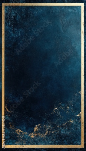 Dark blue textured background with gold frame. (1)