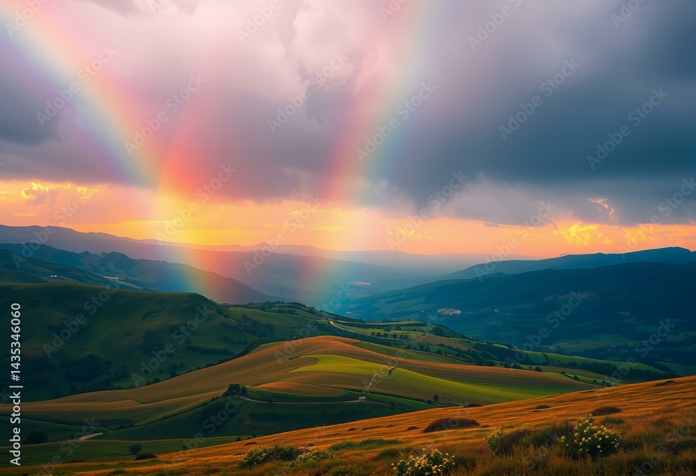 Image Rainbow abstract landscape. Image Rainbow abstract landscape.