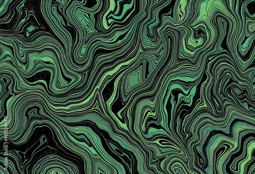 Distorted patterns with a tech-inspired aesthetic.