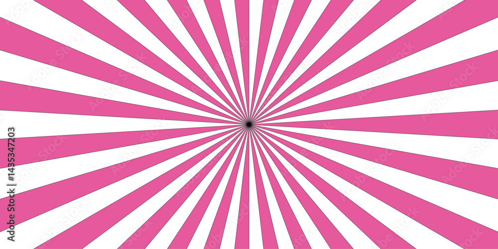 Fototapeta premium Abstract sunshine pattern vector background. Sun rays sunburst backdrop. Vintage beam sunburst with Classic vintage sun rays pattern. pink and white sunshine pattern vector