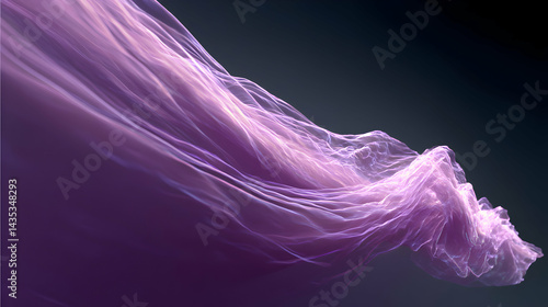 Wallpaper Mural Delicate waves of transparent purple fabric creating an ethereal sense of motion and beauty Torontodigital.ca