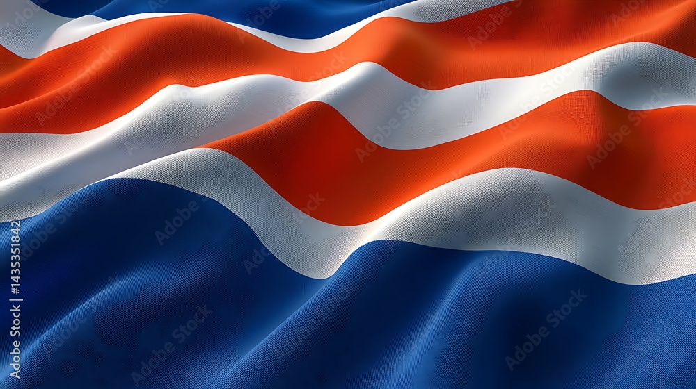 Fototapeta premium Waving flag, three horizontal stripes