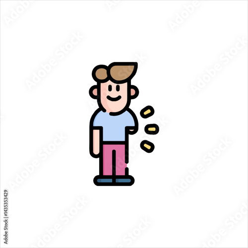 cartoon character of businessman