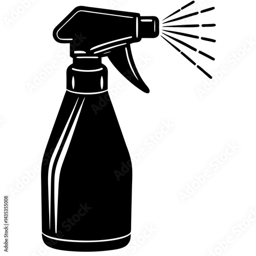 Spray Bottle vector silhouette on a white background