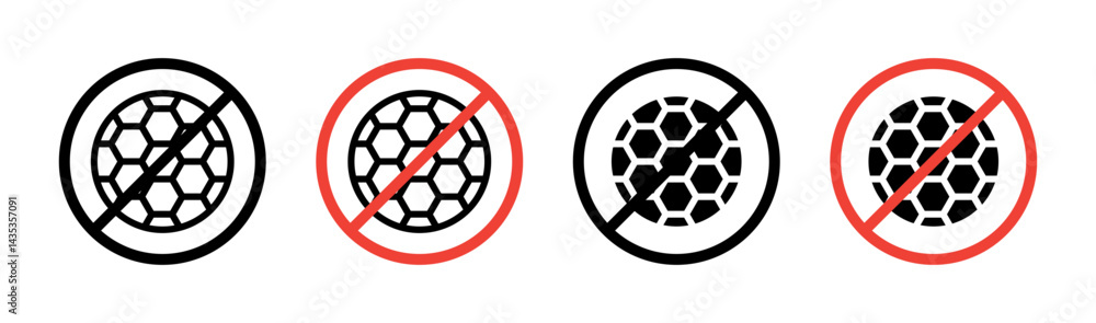 No ball game sign vector icon logo or illustration No ball game sign vector icon logo or illustration