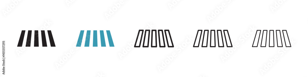 Zebra crossing vector icon logo or illustration Zebra crossing vector icon logo or illustration