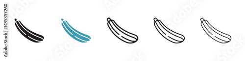 Zucchini vector icon logo or illustration
