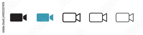 Video call vector icon logo or illustration