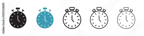 Stopwatch vector icon logo or illustration