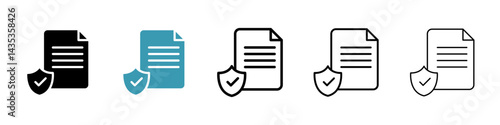 Security policy vector icon logo or illustration