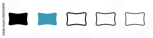 Pillow vector icon logo or illustration