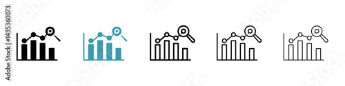 Market prediction vector icon logo or illustration
