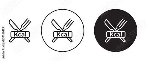 Kcal vector icon logo or illustration