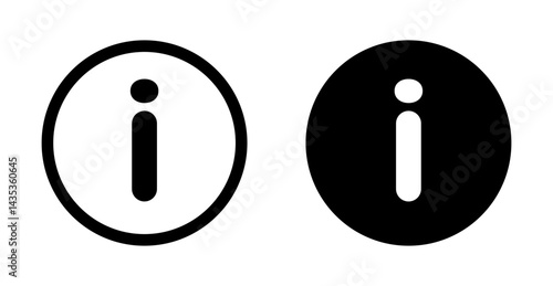 Information vector icon logo or illustration